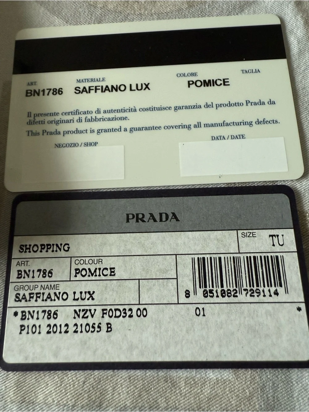 Prada Taupe Saffiano Leather Satchel with Gold Hardware